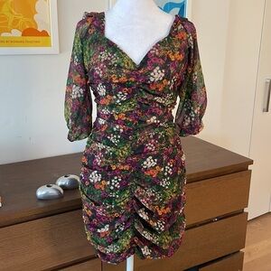 DESIGUAL FLORAL rushed dress